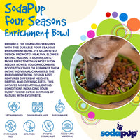 Four Seasons eTray - Shallow Slow Feeder Dog Bowl for Enrichment | USA Made