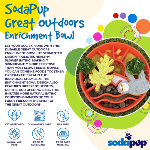 Great Outdoors eBowl - Slow Feeder Dog Bowl & Enrichment | USA Made