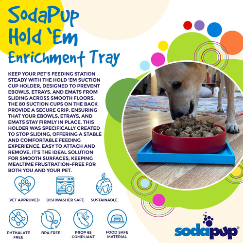 Hold 'em Suction Cup Holder for Dog Bowls & Lick Mats | USA Made