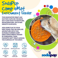 Camp eMat - Enrichment Lick Mat For Dogs and Cats - with Suction Cups | Retro Van Design | USA Made