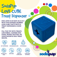 Love Cube eDispenser - Durable Rubber Chew Toy & Treat Dispenser | USA Made