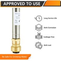 1/2" Push Fit, Straight Water Hammer Arrestor, Stainless Steel Plumbingsell