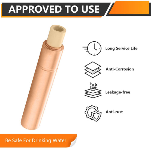 1/2" CPVC Pipe Connection, Water Hammer Arrestor, Copper