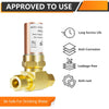 10 Pcs 3/8" OD Comp. x 3/8" OD Female Comp. , Tee Copper Water Hammer Arrestor for Dishwasher Connection