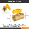 3/4" FNPT Gas Valve, Yellow