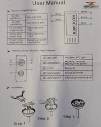 3-in-1 Remote Control for Ceiling Fan