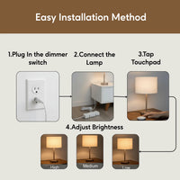 3 Level touch Light Dimmer with 3 Plug - Receptacles 120V