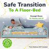 Twin Montessori Floor Bed with Safety Guardrails