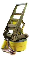 3" x 30 Ft Heavy Duty Flatbed Ratchet Strap w/ Wire Hooks | R330W RatchetStrap.Com