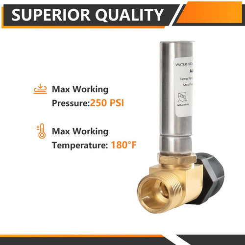 7/8" Female Swivel Ballcock Nut x 3/4" Male Thread, Water Hammer Arrestor Tee for Toilet Plumbingsell