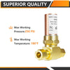 10 Pcs 3/8" OD Comp. x 3/8" OD Female Comp. , Tee Copper Water Hammer Arrestor for Dishwasher Connection