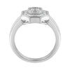 14K White Gold 1.00 Cttw Baguette and Princess-Cut Diamond Cocktail Art Deco Style Ring (H-I Color, SI1-SI2 Clarity) - Size 7