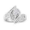 14K White Gold 1 1/4 Cttw Pie, Baguette and Princess cut Diamond Marquise Shape Engagement Cocktail Ring (H-I Color, SI2-I1 Clarity)