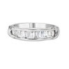 .925 Sterling Silver 1/2 Cttw Baguette Cut Diamond Channel Set X-Station Wedding Ring (H-I Color, I1-I2 Clarity) - Size 6-1/2