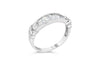 .925 Sterling Silver 1/2 Cttw Baguette Cut Diamond Channel Set X-Station Wedding Ring (H-I Color, I1-I2 Clarity) - Size 6-1/2