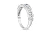 .925 Sterling Silver 1/2 Cttw Baguette Cut Diamond Channel Set X-Station Wedding Ring (H-I Color, I1-I2 Clarity) - Size 6-1/2