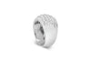 .925 Sterling Silver 1.0 Cttw Baguette-Cut Diamond 6-Row Channel Set Domed Tapered Cocktail Fashion Ring (H-I Color, I2-I3 Clarity) - Size 6-1/2