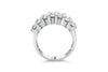 .925 Sterling Silver 1.0 Cttw Baguette Cut Diamond Vertical Channel Fluted Multi-Row Unisex Fashion Wedding Ring (H-I Color, I1-I2 Clarity) - Size 6-3/4