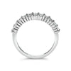 .925 Sterling Silver 1/2 cttw Shared Prong-Set Brilliant Round-Cut Diamond 11 Stone Band Ring (I-J Color, SI2-I1 Clarity) - Size 7