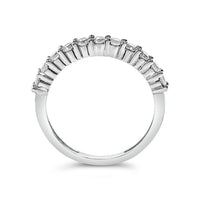 .925 Sterling Silver 1/2 cttw Shared Prong-Set Brilliant Round-Cut Diamond 11 Stone Band Ring (I-J Color, SI2-I1 Clarity) - Size 7