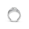10K White Gold 2 1/2 Cttw Round and Baguette-Cut Diamond Multi-Row Bypass Ring (J-K Color, I2-I3 Clarity) - Ring Size 7