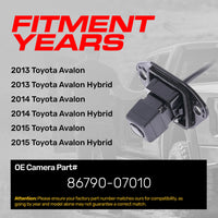 Toyota Avalon + Hybrid (2013-2015) OEM Replacement Backup Camera OE Part # 86790-07010