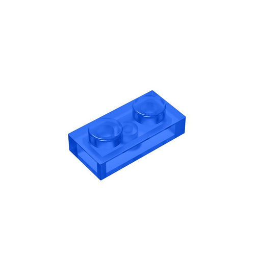 1x2 Transparent Plate Brick 3023 - Quantity of 50 – Choose Color – Brick-Compatible Bulk Lot