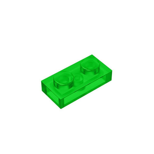 1x2 Transparent Plate Brick 3023 - Quantity of 50 – Choose Color – Brick-Compatible Bulk Lot