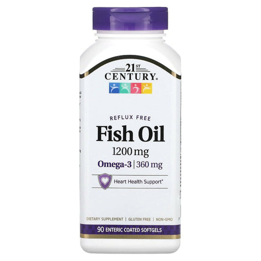 21st Century Fish Oil 1200 Mg Enteric Coated Softgels 90Ct