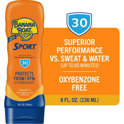 Banana Boat Ultra Sport Performance Lotion Sunscreen Broad Spectrum SPF 30 - 8 Ounces