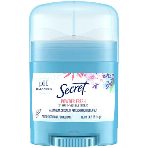 Secret Invisible Solid Antiperspirant And Deodorant Stick Powder Fresh 0.5 Oz