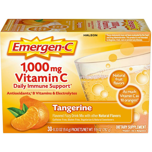 Emergen-C® 1000 mg Vitamin C Tangerine Packet, 0.3 oz x 30 EA