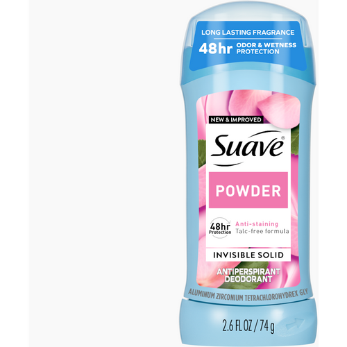 Suave Antiperspirant Deodorant, Invisible Solid, Powder 2.6 Fl Oz