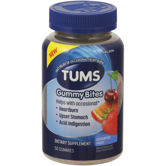 Tums Assorted Fruit Gummy Bites - 50ct