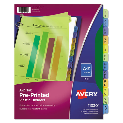 Avery® Preprinted Plastic Tab Dividers