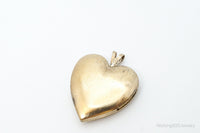 Antique GF Rose Etched Sterling Silver Heart Picture Locket Pendant