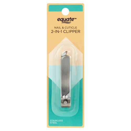 Equate Beauty Stainless Steel 2-in-1 Fingernail & Cuticle Clipper EasyOptionXY LLC