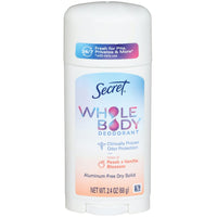 Secret Whole Body Deodorant Stick, Peach & Vanilla Blossom, 2.4 oz - Aluminum-Free