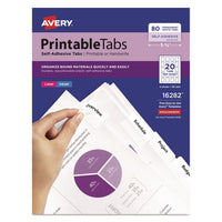 Avery® Printable Plastic Tabs with Repositionable Adhesive