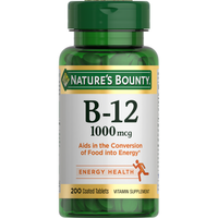 Nature's Bounty Vitamin B-12 1000 Mcg, Supports Energy Metabolism 200 Coated Tablets
