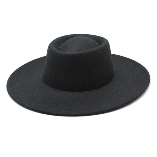 Ella Wide Brim Wool Jazz Hat – Stylish Felt Hat in 16 Colors