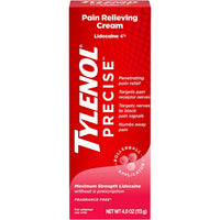 Tylenol Precise Maximum Strength Pain Relieving Cream, 4% Lidocaine, 4 oz