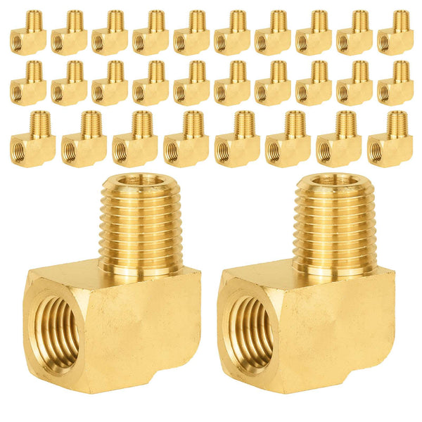 30 Pcs Extruded 1/4" MNPT X FNPT Elbow