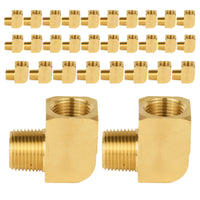 30 Pcs Extruded 3/8" MNPT X FNPT Elbow