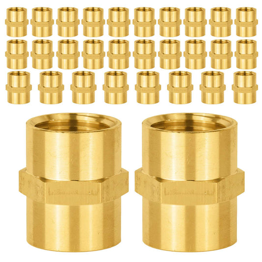 30 Pcs 1/2" Female NPT Brass Hex Connector
