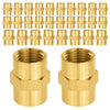 30 Pcs 1/4" Female NPT Brass Hex Connector