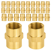 30 Pcs 1/4" Female NPT Brass Hex Connector