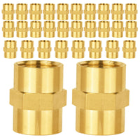 30 Pcs 3/8" Female NPT Brass Hex Connector