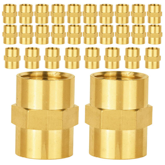 30 Pcs 3/8" Female NPT Brass Hex Connector