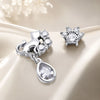 S925 Sterling Silver Earrings with Oxidized Finish and Pavé Setting CZ